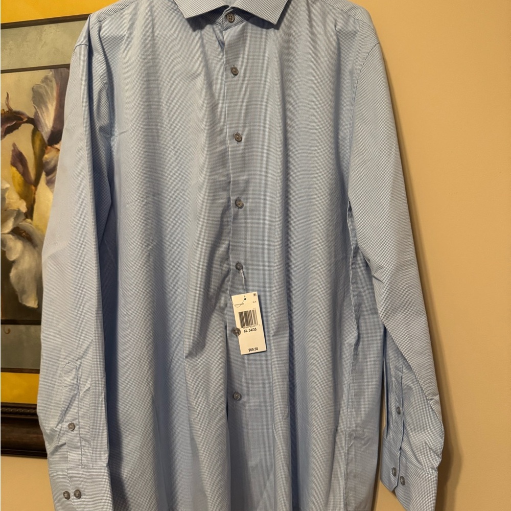 Men's Perry Ellis Light Blue Dress Shirt- NWT
